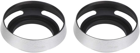 2Pcs Aluminium Alloy 39mm Lens Hood for Leica Camera, Silver