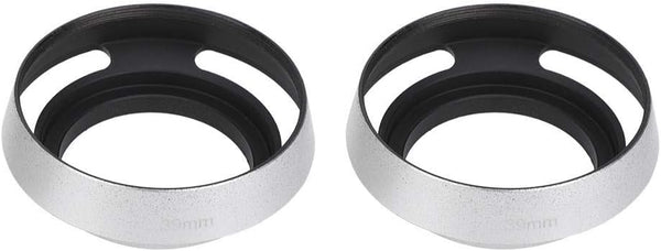 2Pcs Aluminium Alloy 39mm Lens Hood for Leica Camera, Silver