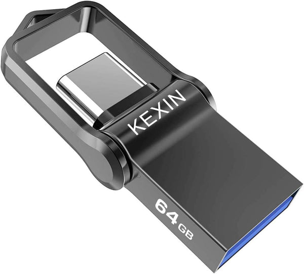 KEXIN 64G USB C Flash Drive USB 3.0 Metal Dual Drive 64 GB