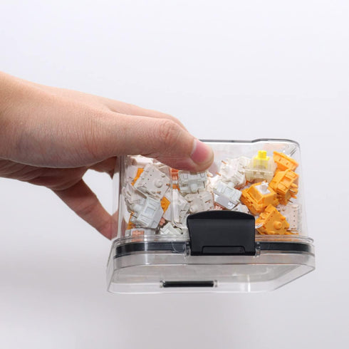 3 pcs Keyboard Switch Container, Transparent Plastic Sealed Box for Mechanical Keyboard Switches and Keycaps Storage