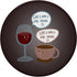 Wine VS Coffee - Funny Fight Grip for Wine & Coffee Lovers - PopSockets PopGrip: Swappable Grip for Phones & Tablets