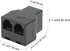 Uvital RJ12 6P6C 3 Female Telephone Line Splitters, Phone Jack Splitter, Telephone Landline Cable Connector (Black, 30