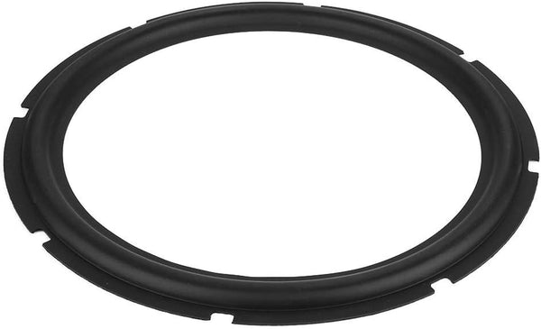 Zerone Speaker Rubber Surround Edge, 12inch Perforated Rubber Edge Rings for Speaker Repair, Black