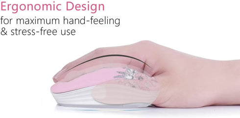 Wireless Mouse with Nano Receiver for PC, Laptop, Notebook, MacBook, Less Noise, Portable Mobile Optical Mice