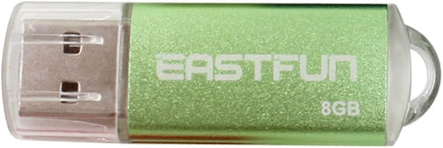 EASTFUN 5Pcs 8GB 2.0 USB Flash Drive USB Flash Memory Stick Thumb Stick Pen(Five Mixed Colors: Blue Purple Rose Green