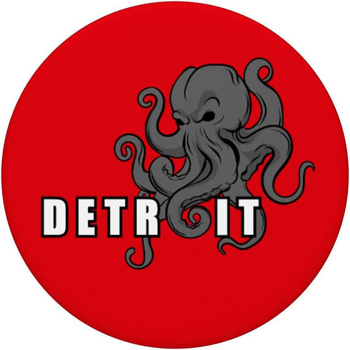 Detroit Michigan Octopus Kraken Downtown Motor City PopSockets PopGrip: Swappable Grip for Phones & Tablets