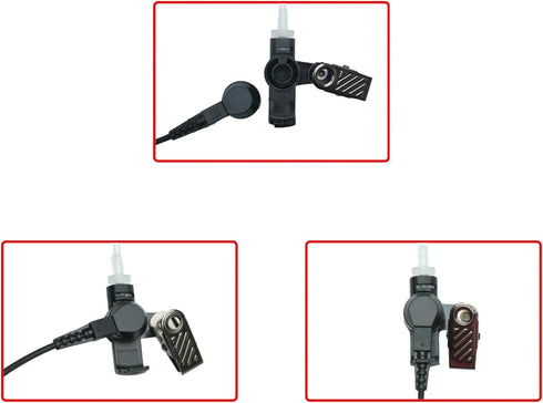 Sarcia Earpiece Headset MIC PTT for Hytera HYT Walkie Talkie, Models BD502, BD552i, TC-508, TC-580