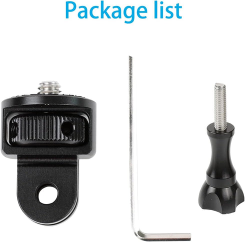 PellKing 1/4" Adapter Screw Head Camera Mount, CNC Aluminum Alloy for Insta360 One X4 X3 X2 & GoPro