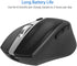 Arteck Wireless Bluetooth Mouse with Nano USB Receiver, Black, Ergonomic Design, 4-Month Battery Life