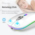 Uiosmuph G12 2.4G LED Wireless Mouse, Slim Rechargeable Silent Mouse, Portable USB Optical Wireless Computer Mice