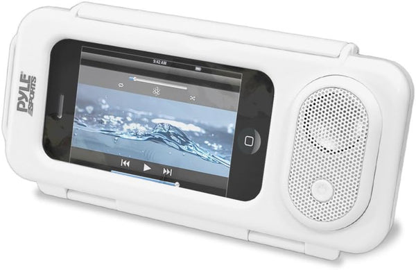 Pyle PWPS63WT Waterproof Portable Speaker Case for iPod, MP3 Player, Smartphone, White