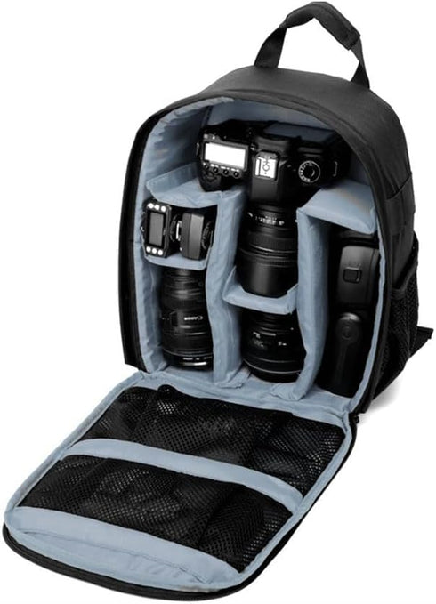 Waterproof SLR/DSLR Camera Backpack - Shoulder Bag Travel Case for Canon Nikon Sony Digital Lens (Medium, Grey)