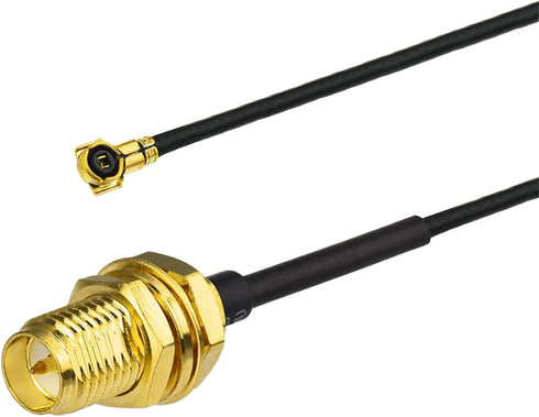 Eightwood 2.4GHz 5GHz 9.8in M.2 Dual Band Small WiFi Antenna RP-SMA Male Antenna with RP-SMA Female Cable for NGFF