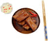 3 Housoutil Simulation Braised Pork Chops Food Model Pieces Realistic Fake Ribs Props for Home Kitchen Decoration