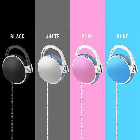 Portable Clip Type Earphones with Microphone & Call Controller, Compatible with 3.5mm iPhone & Android - Black.