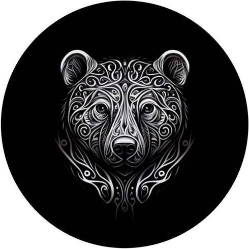 Tribal Tattoo Bear Face Grizzly PopSockets Swappable PopGrip