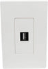 Tripp Lite Single-Gang 1-Port Universal Keystone Wall Plate, White for Cat5/6/6a, USB, HDMI