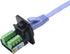 RJ45/8P8C D-Type Panel Mount Ethernet Extender Cat5E Terminal Solderless Network Adapter with Screw