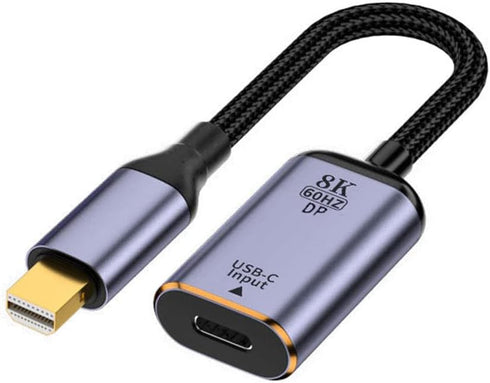 xiwai USB-C Type C Female to Mini Displayport DP 1.4 Sink Cable, 8K@60hz, 4K@120hz for Tablet Laptop