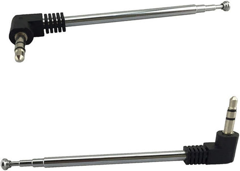 2 Pack 3.5mm Antenna FM AM Radio Telescopic 4 Sections Telescoping Antenna 1/8 inch Jack Plug Connector