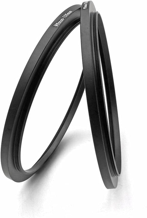 Metal Step Up Ring, 95mm to 105mm, 2 Pieces Step-Up Lens Adapter Ring for Canon Nikon Sony