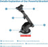 Flexible Suction Cup Bracket with Sticker for 7Inch 9Inch 10Inch Carplay Display, Compatible T86 Wireless Carplay