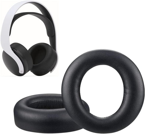 Zotech Replacement Leather Earpads Cushions for Sony Playstation 5 Pulse 3D PS5 Wireless Headphones (Black)