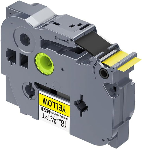 1PK Black on Yellow Extra Strength Laminated Label Tape - Compatible for Brother P-Touch TZe-S641