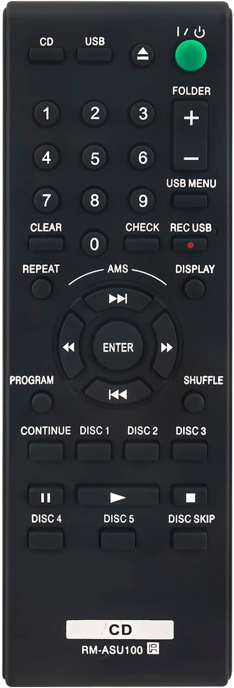 RM-ASU100 Replaced Remote for Sony CDP-CE500 CD Player, 5-Disc CD Changer