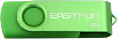 EASTFUN 5 Pack 8GB 2.0 USB Flash Drive USB Flash Memory Stick Fold Storage Thumb Stick Pen (Five Mixed Colors: Black