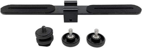 Walway 1/4 inches Straight Triple Head Bracket Tripod Mount for Screw DSLR Camera LED Light Flash Light Microphone