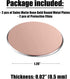 SALEX Replacement Rose Gold Metal Plates Set for Magnetic Car Phone Holders, 2 Pack, 3M Adhesive Backing