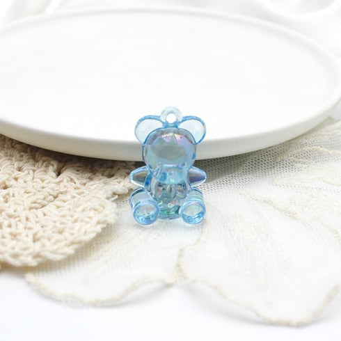 Meefisher 2 PCS Blue Bear Flower Beaded Mobile Phone Charms Lanyard Aesthetic Sweet Cute Phone Wrist Strap Anti-Lost