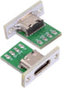 NFHK DIY OEM 5pcs/Set Type C Female Socket Connector Panel Mount with PC Board 24pin USB 2.0