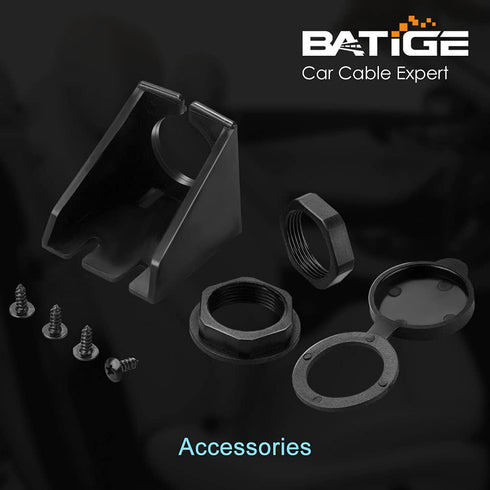 BATIGE USB 3.0 to Type C Car Mount Flush Cable, Dual Port Male to Female Waterproof Extension - 3ft