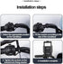 GUB Plus 16 Waterproof Phone Holder, Full Sealed Touch Screen Bike Mount Case for Cellphone GPS (Black)