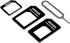 MMOBIEL 3 1 3 1 Universal in / Standard Sim/Micro Sim/Nano Sim Card Cutter Compatible with iPhone Samsung Sony Huawei