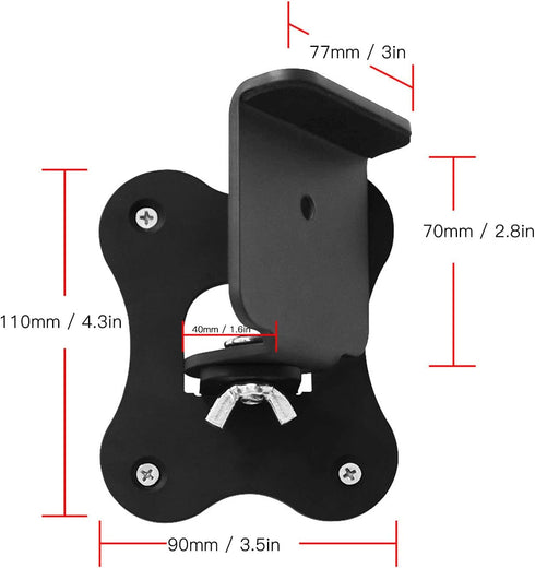 Estink Black Speaker Wall Bracket, Metal Soundbar Wall Mounted Bracket for Q930B Q930C Q990B Q990C