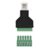 PUSOKEI RJ12 6P6C Male to 6 Pin Wired Screw Terminal Connector Adapter, 1Pcs Ethernet Screw Terminal Block