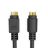 Cmple S Video Cable 25 ft - 4-PIN SVHS Mini Din Video Cord for Home Theater, Camcorder, DVD Player - Black
