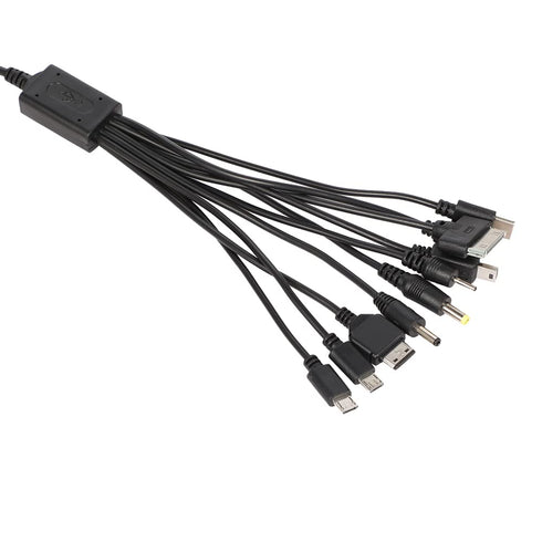 10 in 1 Multi Charging Cable, Universal Multiple Charging Cord Charging Cable with 10 Ports for Charging Cell Phones Speaker MP3 MP4 & More