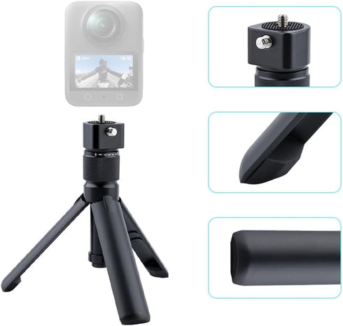 Generic Insta360 X5/X4, 3, GoPro,1/4" 6 lbs (47 inches) Bullet Time Handle Tripod Rotating Grip with Invisible Selfie