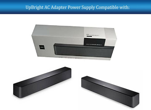 UpBright 20V AC/DC Adapter Compatible with Bose Solo TV Speaker Soundbar Series II 2 Sound bar Home Theatre System 418775 845194-1100 8451941100 845194-110 845194110 DC20V 30W 20VDC 1.8A Power Supply