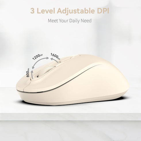TvvTvvT 2026 4 (800/1200/1600), Wireless Mouse, New Model, Silent Click Ergonomic Design, Portable, Buttons, Adjustable