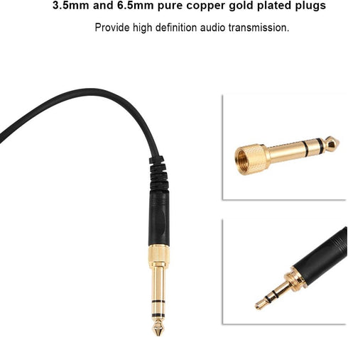 Richer-R Earphones Headphones Audio Spring Wire Coil Cable for Beyerdynamic 770/770Pro/990/990Pro