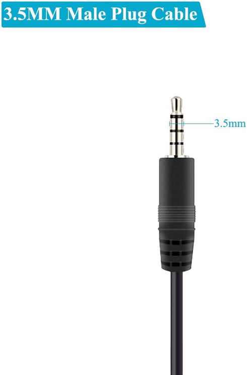 Fancasee 2-Pack 3.5mm to Speaker Wire TRRS Stereo Male Plug to Bare Wire Adapter for Audio Repair