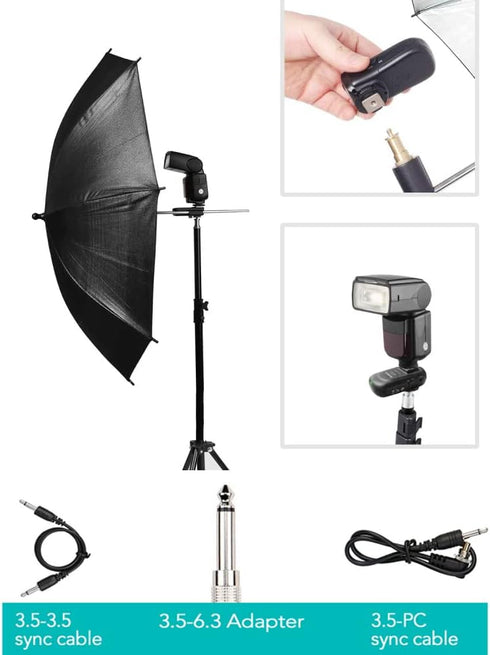 Wireless Flash Trigger 2.4 GHz with Transmitter and Receiver for Canon, Nikon, Panasonic, Olympus, Fuji, Pentax, Sony