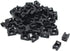 (100 Pack) Black 4.5mm Cable Tie Mount Base, Saddle Type Mount Screw Wire Bundle Holder