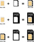 VBOTCOR 4 1 Devices-10pcs in Nano SIM Card Adapter Converter Kit Nano to Micro, Nano to Regular, Micro to Regular