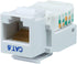 Monoprice Cat6 RJ45 Toolless Keystone Jack - White, For 22-24AWG Solid Wire